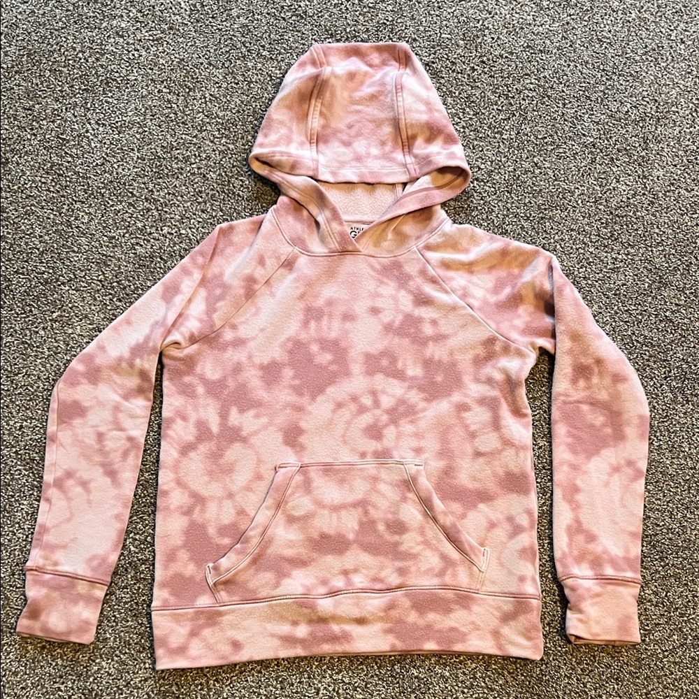 Athleta Girl Pink Tie-Dye Pullover Hoodie